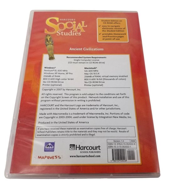 Social Studies Grade 7 Ancient Civilization Homework CD-Rom School Wind Mac - Picture 2 of 8